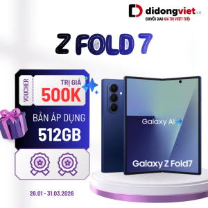 [E-Voucher] Giảm ngay 500K cho Samsung Galaxy Z Fold7 (12GB | 512GB)