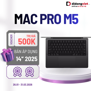 [E-Voucher] Giảm ngay 500K cho APPLE MACBOOK PRO 2025 14" M5
